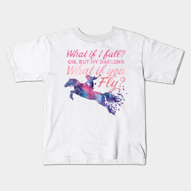 Quote Typography - What if you Fly? Kids T-Shirt by HoangNhatDesign